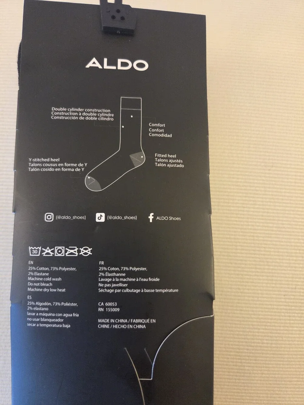 ALDO Men's 5-Pack Midweight Crew Socks - Navy, Gray, Green, Cream, Black
